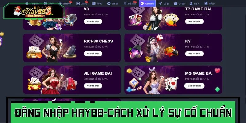 Đăng nhập HAY88 - Cách xử lý sự cố chuẩn